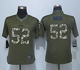 Women Limited Nike Oakland Raiders #52 Mack Green Salute To Service Jersey,baseball caps,new era cap wholesale,wholesale hats